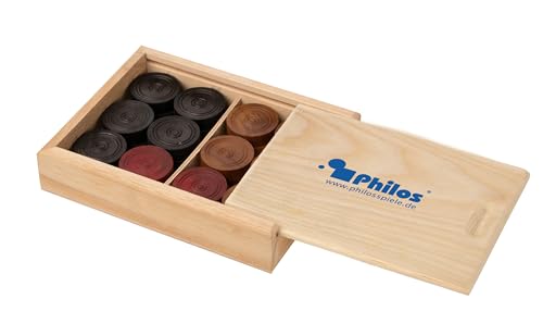 Philos 8243 - Carromsteine Bulldog, in Holzbox von Philos