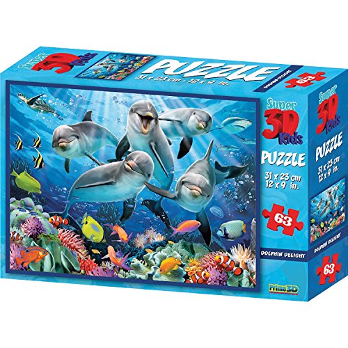 Philos 9031 - Puzzle 3D "Delphin Freude" 63 Teile von Philos