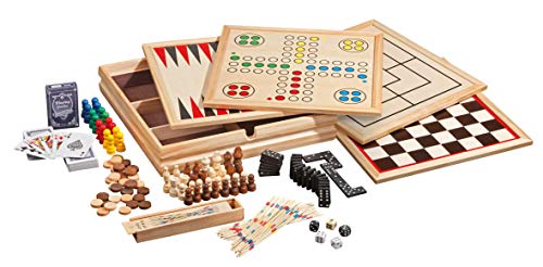 Philos 9960 - Holz-Spielesammlung mit 10 Spielmöglichkeiten von Philos
