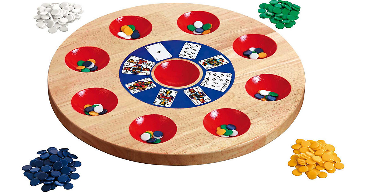 Pochbrett Holz, 29 cm, inkl. Spielchips Pochbrett Holz, 29 cm, inkl. Spielchips von Philos