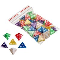 Würfel, 4 seitig, pearl, 50er Beutel von Philos