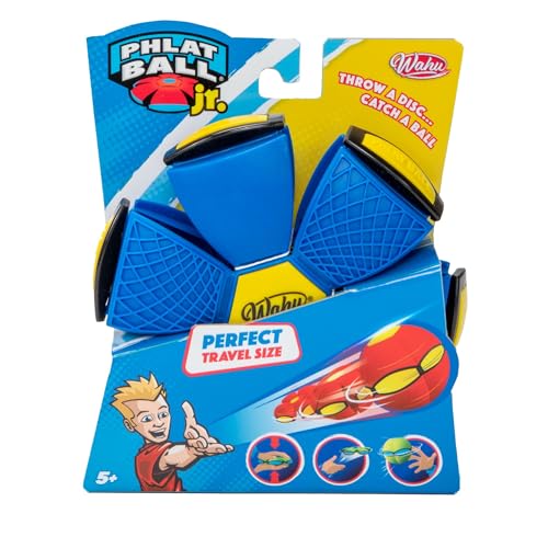 Wahu Phlat Ball Junior Blau, Mini Faltbare Wurfscheibe, Innovative Ball 10,2 cm, Outdoor-Spiele für Kinder ab 5 Jahren, Frisbee 15,2 cm, Outdoor-Spiele für 2 Spieler und mehr, Mini-Reiseversion von WAHU