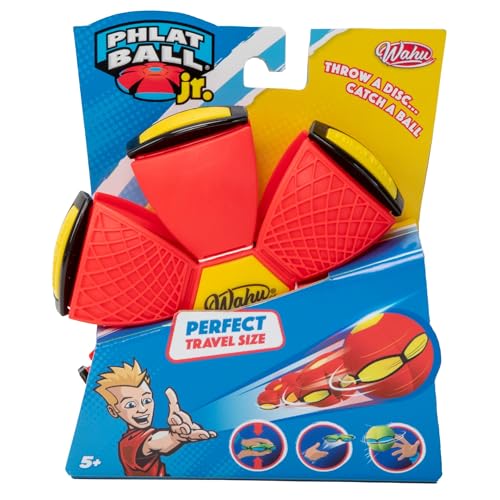 Wahu Phlat Ball Junior Rot, Mini Faltbare Wurfscheibe, Innovative Kugel 10,2 cm, Outdoor-Spiele für Kinder ab 5 Jahren, Frisbee 15,2 cm, Outdoor-Spiele für 2 Spieler und mehr, Mini-Reiseversion von WAHU
