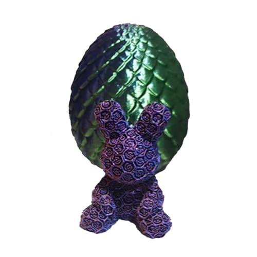 PhnkjGh 3D-gedrucktes Kaninchen-Ei mit Kaninchen im Inneren, 3D-gedrucktes bewegliches Kristall-Kaninchen | Kristall-Kaninchen-Fidget-Spielzeug | Zappelspielzeug für Erwachsene, von PhnkjGh