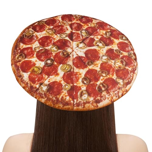 PhnkjGh Verrückte Hüte für Erwachsene, Pizzahüte für Kinder - Weiche Pizza-Kostümmütze - Lustige Partyspielzeug-Pizza-Partydekorationen, verrückter Hut für Halloween-Kostümparty PhnkjGh Verrückte Hüte für Erwachsene, Pizzahüte für Kinder - Weiche Pizza-Kostümmütze - Lustige Partyspielzeug-Pizza-Partydekorationen, verrückter Hut für Halloween-Kostümparty von PhnkjGh
