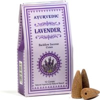 Ayurvedische Rückfluss-Räucherkegel "Lavendel" für Wasserfall-Effekt, 10 Stück Ayurvedische Rückfluss-Räucherkegel "Lavendel" für Wasserfall-Effekt, 10 Stück von Phoenix Import