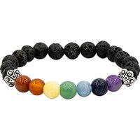 Chakren-Armband aus Lavastein und 7 verschiedenen Mineralien, Ø 7cm Chakren-Armband aus Lavastein und 7 verschiedenen Mineralien, Ø 7cm von Phoenix Import