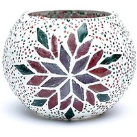 Mosaik-Teelichthalter aus Glas, Ø 8cm x 10,5cm Mosaik-Teelichthalter aus Glas, Ø 8cm x 10,5cm von Phoenix Import