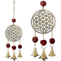 Windspiel "Blume des Lebens" mit 3 hellen Glöckchen, 27cm Windspiel "Blume des Lebens" mit 3 hellen Glöckchen, 27cm von Phoenix Import