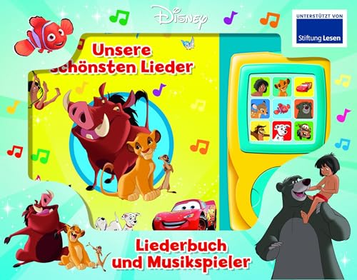Disney Pixar-Unsere schonsten Lieder-Liederbuch und Musikspieler-PI Kids von Phoenix Int Publications