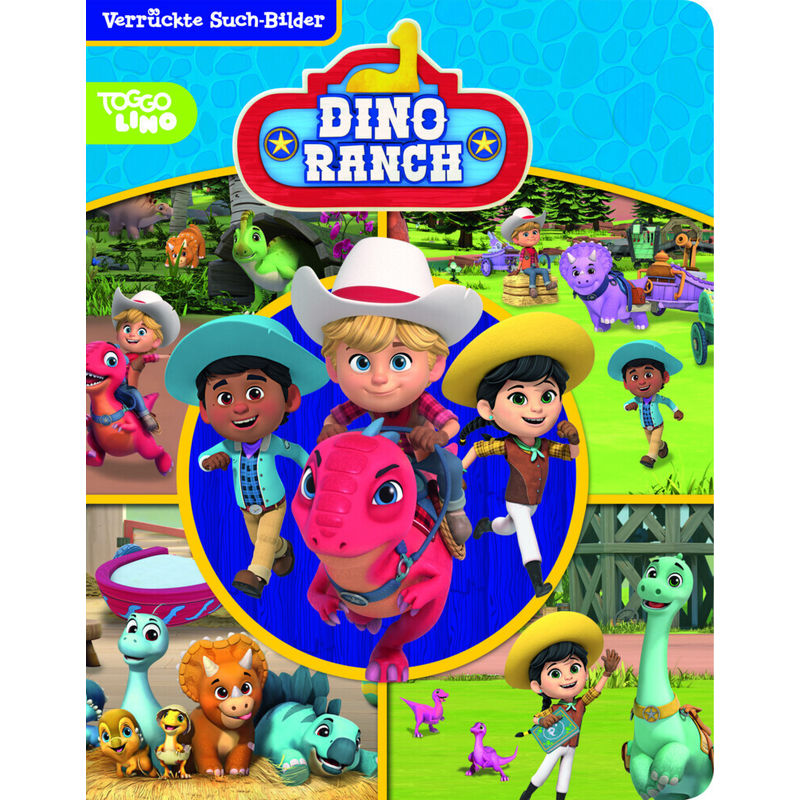Dino Ranch - Verrückte Such-Bilder, groß - Wimmelbuch für Kinder ab 18 Monaten - Pappbilderbuch mit wattiertem Umschlag von Phoenix International Publications