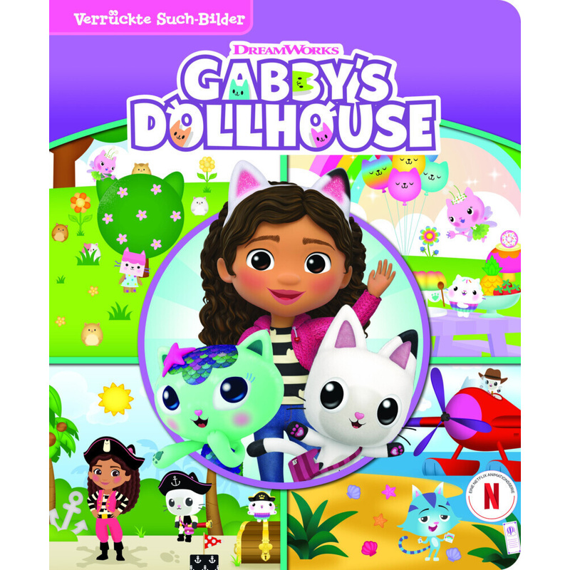 Gabby's Dollhouse - Verrückte Such-Bilder - Wimmelbuch - Pappbilderbuch mit wattiertem Umschlag von Phoenix International Publications