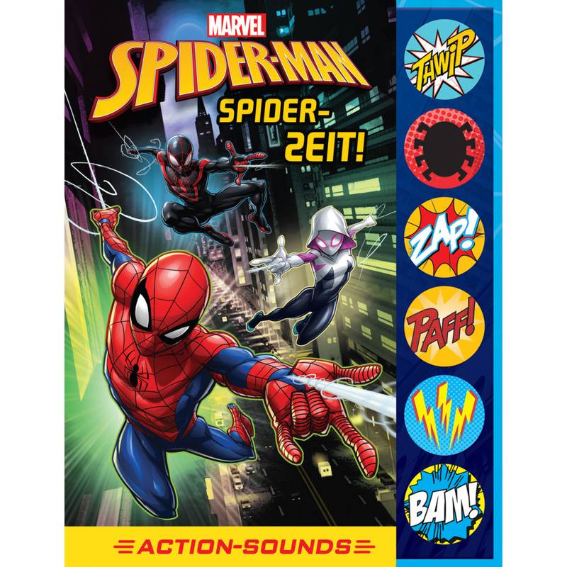 Marvel Spider-Man - Spider-Zeit! - Action-Soundbuch mit 6 Geräuschen und 4 Comicgeschichten für Kinder ab 6 Jahren von Phoenix International Publications