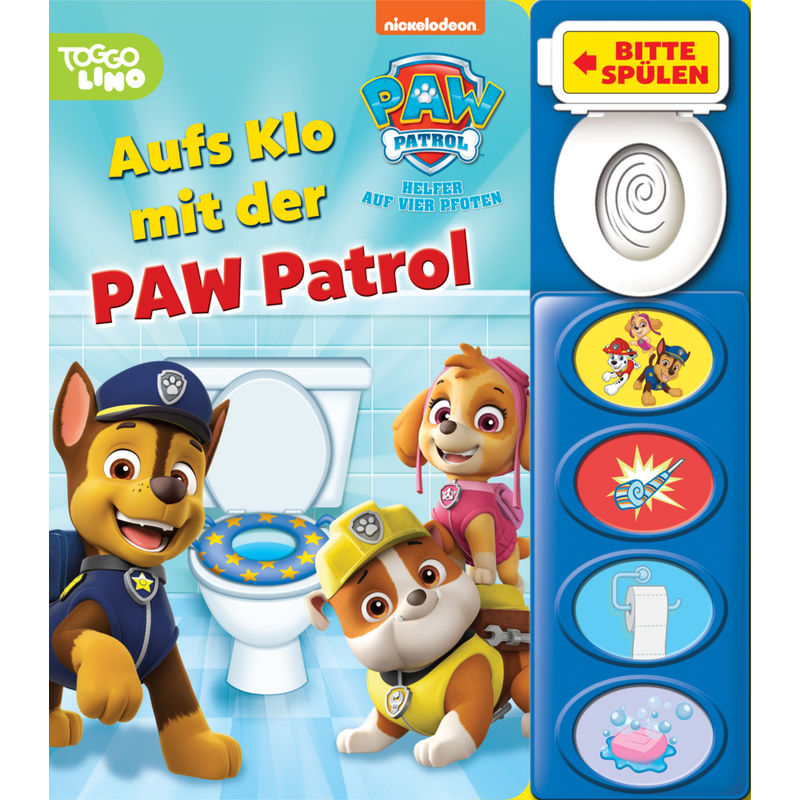 PAW Patrol - Aufs Klo mit der PAW Patrol - Mein Klo-Soundbuch - Pappbilderbuch mit Klospülung und 8 Geräuschen von Phoenix International Publications