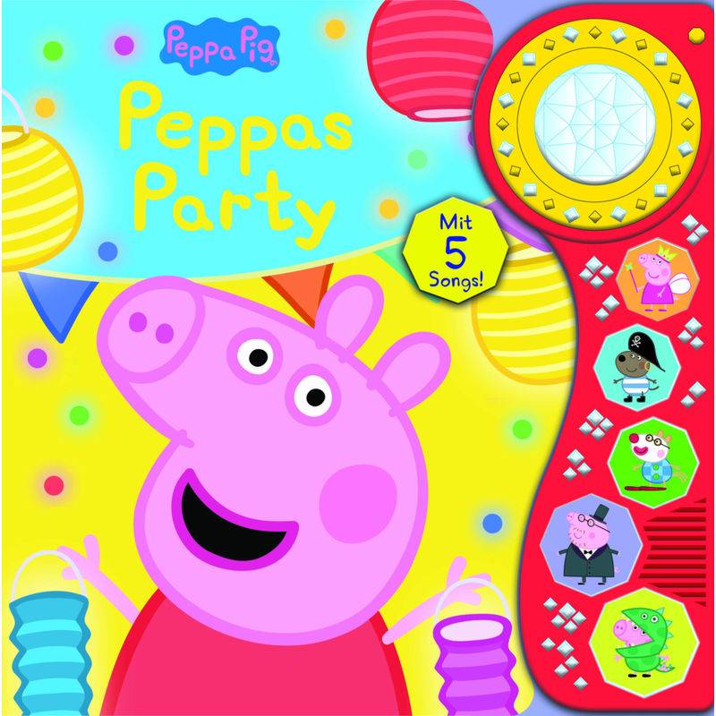 Peppa Pig - Peppas Party - Soundbuch mit Lichteffekt - interaktives Pappbilderbuch mit leuchtendem Kristall-Licht und je 5 zauberhaften Geräuschen und Liedern - Peppa Wutz von Phoenix International Publications