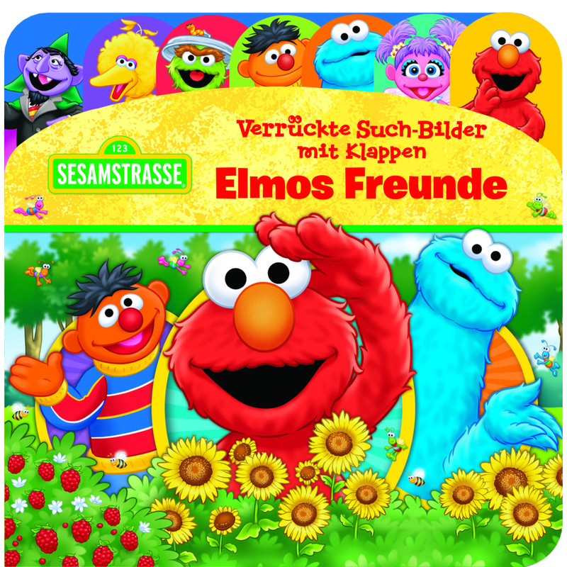 Sesamstraße - Verrückte Such-Bilder mit Klappen - Elmos Freunde - Pappbilderbuch mit 20 Klappen - Wimmelbuch für Kinder ab 18 Monaten von Phoenix International Publications
