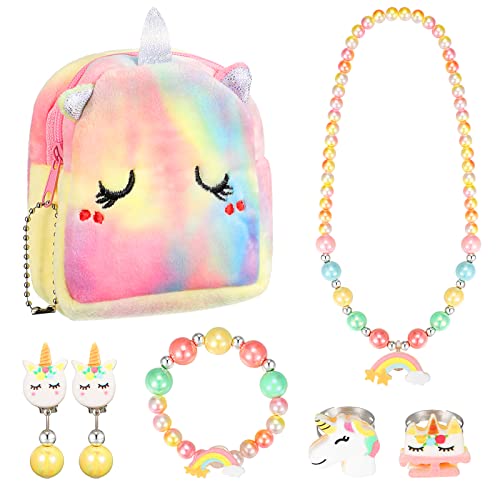 Photect Einhorn Handtasche Schmuck Set für Mädchen inklusive Regenbogen Halskette Armband Einhorn Handtasche Ringe Ohrringe Kinderschmuck Geldbörse für Prinzessin Party Geburtstagsgeschenke Photect Einhorn Handtasche Schmuck Set für Mädchen inklusive Regenbogen Halskette Armband Einhorn Handtasche Ringe Ohrringe Kinderschmuck Geldbörse für Prinzessin Party Geburtstagsgeschenke von Photect