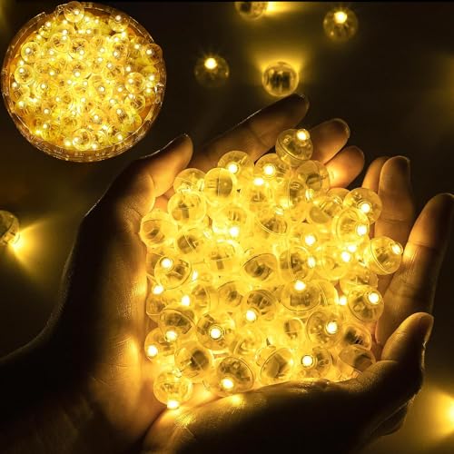 50 Stück LED Ballons Lichter, Mini LED Licht Leuchtkugeln, Runde Led Ballonlichter Warmweiß Weihnachtsdeko für Papierlaterne, Weihnachten, Hochzeit, Geburtstag, Party Deko von Phyooest