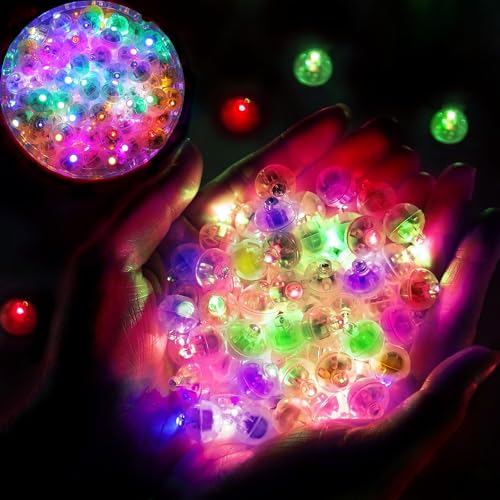 50 Stück LED Ballons Lichter, Mini LED Lichter Leuchtkugeln, Runde Led Ballonlichter Bunte Blinkende Party Licht für Weihnachten, Geburtstag, Hochzeit, Karneval, Bar Klub Deko von Phyooest