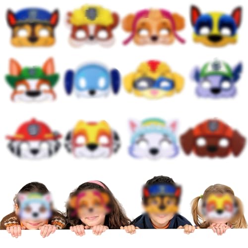 Pianocean 12PCS Kindergeburtstag Party Masken Kinder, Thema Party Dress Up Mädchen Jungen, Rollenspiel Kostüm Geburtstag Dekoration Pianocean 12PCS Kindergeburtstag Party Masken Kinder, Thema Party Dress Up Mädchen Jungen, Rollenspiel Kostüm Geburtstag Dekoration von Pianocean