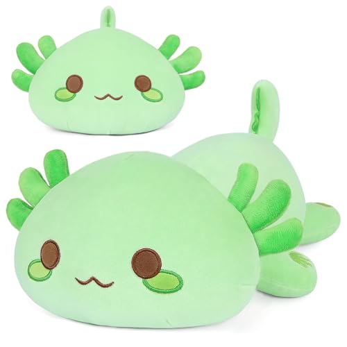Stofftier Plüschtier 33cm, Kuscheltier Plüsch Stofftier, Kawaii Plüsch Kaktus Salamander, Plüschkissen Spielzeug für Kinder Mädchen Jungen 3+ Jahre (Kaktus Hellgrün, 33 cm) von Piashow