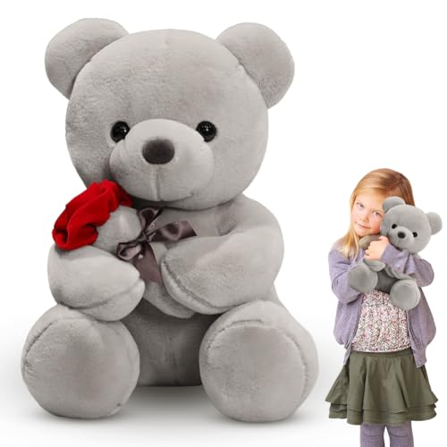Teddybär Plüsch Kuschelbär 23 cm Teddybär Klein, Teddy Bär mit Rose Stofftier Spielzeug Dekozimmer,Plüschtier Bär Kuscheltiere für Mädchen und Jungen,Geschenk für Weihnachten, Valentinstag, Geburtstag Teddybär Plüsch Kuschelbär 23 cm Teddybär Klein, Teddy Bär mit Rose Stofftier Spielzeug Dekozimmer,Plüschtier Bär Kuscheltiere für Mädchen und Jungen,Geschenk für Weihnachten, Valentinstag, Geburtstag von Piashow
