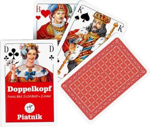 Piatnik 1824 Kartenspiel Doppelkopf 2 Joker, 2 x 24 Blatt von Piatnik