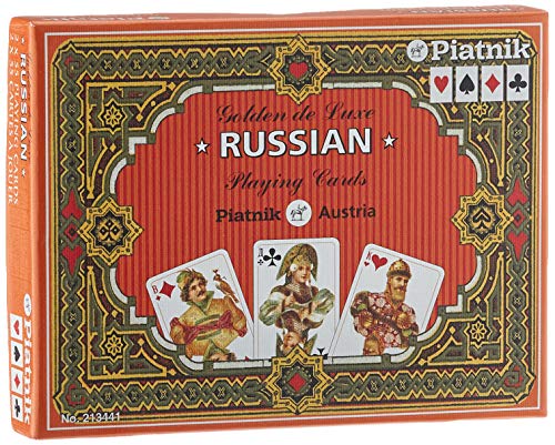 Golden de Luxe Russian Series 36 Spielkarten von Piatnik Österreich 