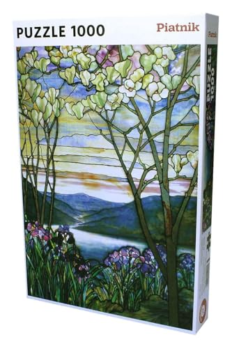 Piatnik PIA5520 1000 Teile Puzzle Motiv-L.C.Tiffany Magnolien und Iris, One Colour, one Size von Piatnik