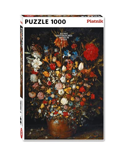 Piatnik 5550 1000 Teile Puzzle Großer Blumenstrauß in einem Holzgefäßvon Brueghel von Piatnik