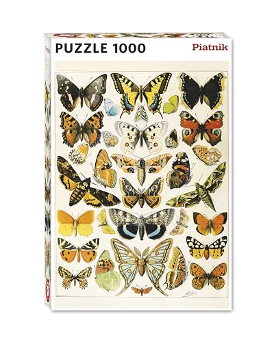 Piatnik 570445 1000 Teile Puzzle Millot-Butterflies and Moths, Bunt von Piatnik