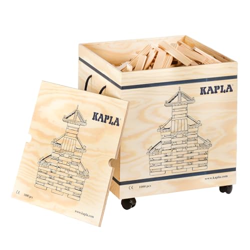 KAPLA - KISTE 1000 Holzplättchen - Holzspielzeug, Konstruktionsspielzeug, ab 2 Jahren von KAPLA