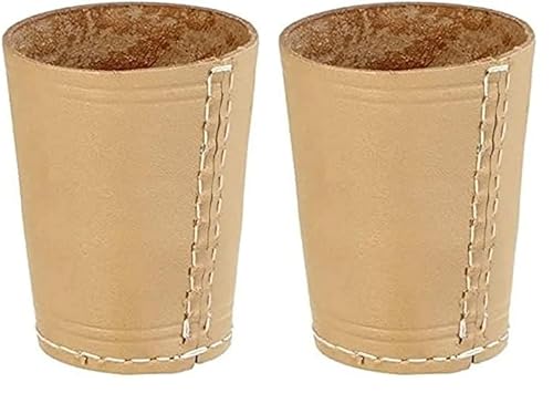 Piatnik Spiele 2971 - Lederwürfelbecher Natur (Packung mit 2) von Piatnik