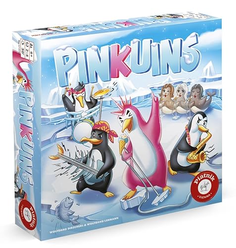 Pinkuins - Bühne frei für die Rockband im Schnee! Das Plättchen-Ablegespiel rund um die Show der rockigen Pinguine. Pinkuins - Bühne frei für die Rockband im Schnee! Das Plättchen-Ablegespiel rund um die Show der rockigen Pinguine. von Piatnik