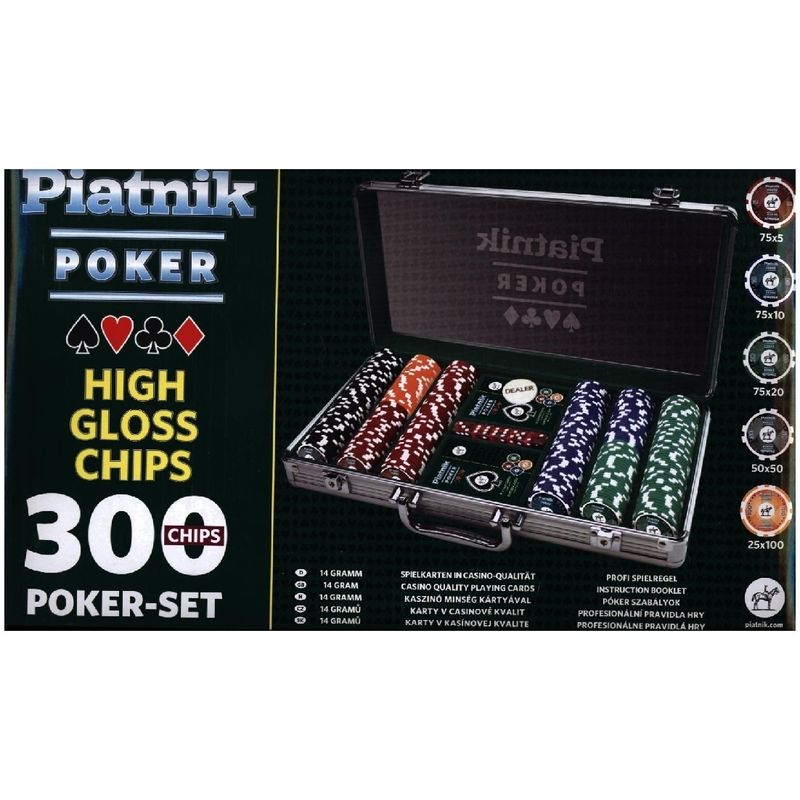 Pokerkoffer-Set 300 Chips von Piatnik