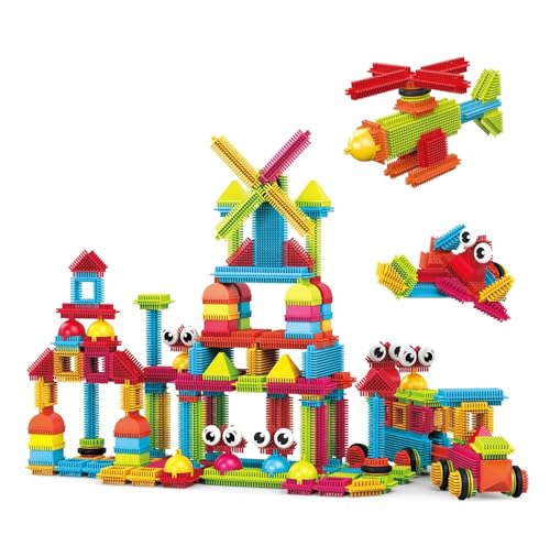 Picasso Toys PTB240 240 Stück Igelform 3D-STEM-Bausteine, Fliesen-Set, BAU-Lernspielzeug, stapelbar, pädagogischer Block von PicassoTiles