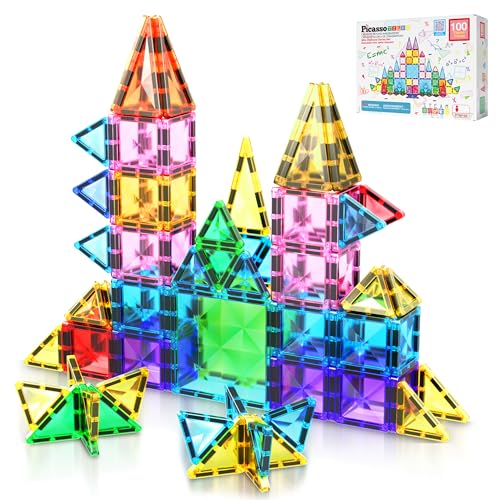 PicassoTiles 100 Stück Magnetbaustein Mini-Diamant-Serie Reisegröße On-The-Go-Magnet-Konstruktion Spielzeug-Set STEM-Lernset, Playset Kindergehirnentwicklung Stapelblöcke PTM100 PicassoTiles 100 Stück Magnetbaustein Mini-Diamant-Serie Reisegröße On-The-Go-Magnet-Konstruktion Spielzeug-Set STEM-Lernset, Playset Kindergehirnentwicklung Stapelblöcke PTM100 von PicassoTiles