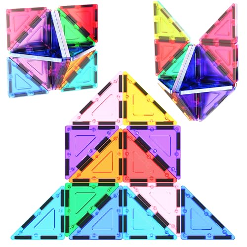 PicassoTiles 12 Pcs Magnetic Building Block Set Right Triangle Magnet Tiles Construction Toy STEM Learning Kit Educational Playset Playboard Pretend Play Stacking Blocks Child Brain Development PTE02 PicassoTiles 12 Pcs Magnetic Building Block Set Right Triangle Magnet Tiles Construction Toy STEM Learning Kit Educational Playset Playboard Pretend Play Stacking Blocks Child Brain Development PTE02 von PicassoTiles