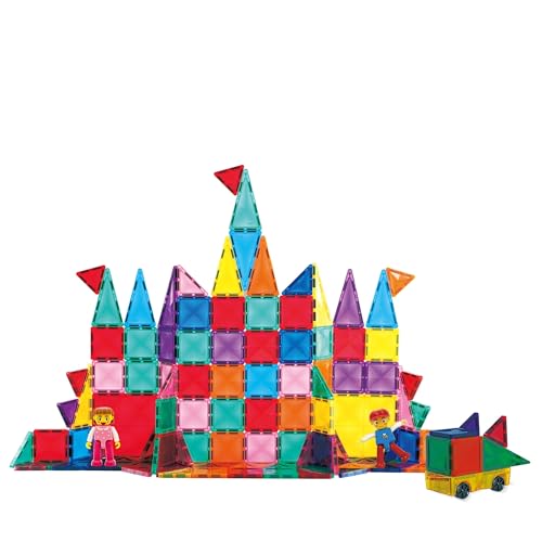 PicassoTiles 120 Pieces Magnetic Tiles Building Blocks Mini Size Diamond Series Magnet Toys Travel Size On-The-Go Construction Sensory Toys Gifts Educational Set STEM Learning Kit Playset PTM120 von PicassoTiles