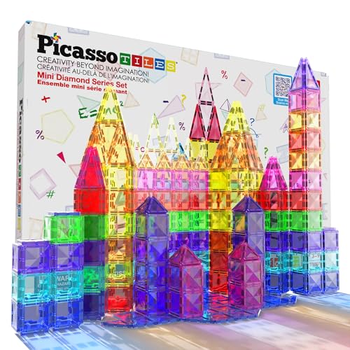 PicassoTiles 80-teilig Magnetischer Baustein Mini Diamant Serie Reisengröße Magnetische Reise Bauset Lernset STEM Lernset Lernset Gehirnentfaltung PicassoTiles 80-teilig Magnetischer Baustein Mini Diamant Serie Reisengröße Magnetische Reise Bauset Lernset STEM Lernset Lernset Gehirnentfaltung von PicassoTiles