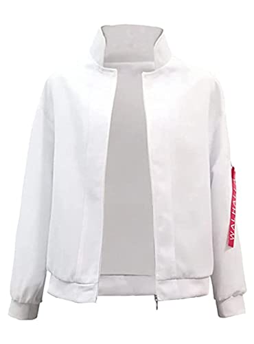 Piccodos Unisex Anime Baruhara Hanemiya Kazutora Valhalla Coat Jacket Uniform Cosplay Costume Version-F Weiß M (Chest 99-104cm) von Piccodos