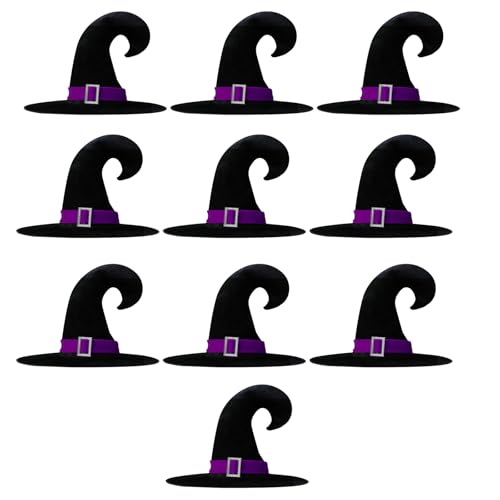 10 Stück Halloween Hexenhut Bequeme Maskeraden Party Kopfbedeckungen Weicher Stoff Zauberer Kostüm Zubehör 10 Stück Halloween Hexenhut Bequeme Maskeraden Party Kopfbedeckungen Weicher Stoff Zauberer Kostüm Zubehör von Piceioep