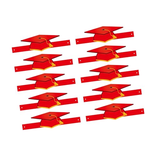 10 Stück Papier-Abschlusshut mit Quasten, einfach zu montieren, Kopfbedeckung für Schulzeremonien und Feiern 10 Stück Papier-Abschlusshut mit Quasten, einfach zu montieren, Kopfbedeckung für Schulzeremonien und Feiern von Piceioep