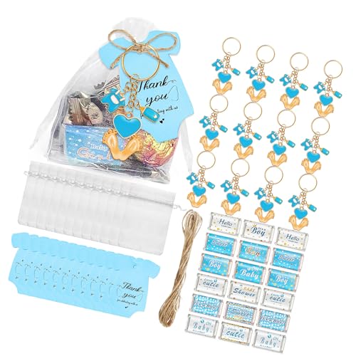 Piceioep 6/20-teiliges Babyfüße-Schlüsselanhänger-Set für Babypartys, Schlüsselanhänger mit Wickelaufkleber, Hängeetikett für Hochzeits-Babypartys Piceioep 6/20-teiliges Babyfüße-Schlüsselanhänger-Set für Babypartys, Schlüsselanhänger mit Wickelaufkleber, Hängeetikett für Hochzeits-Babypartys von Piceioep