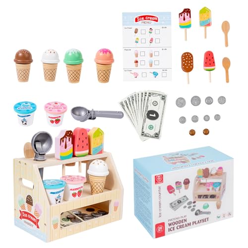 Piceioep HOOLEN TREATET Spiel Ice CRAMS Set SETTE FÜR Kinder Rollenspiel Lernen Feinmotorische Fähigkeiten Holzkasse Spielzeug Mit Münzen Und Speisekarte Piceioep HOOLEN TREATET Spiel Ice CRAMS Set SETTE FÜR Kinder Rollenspiel Lernen Feinmotorische Fähigkeiten Holzkasse Spielzeug Mit Münzen Und Speisekarte von Piceioep