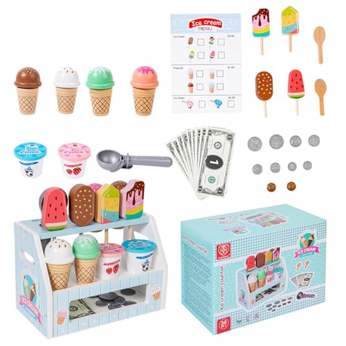 Piceioep HOOLEN TREATET Spiel Ice CRAMS Set SETTE FÜR Kinder Rollenspiel Lernen Feinmotorische Fähigkeiten Holzkasse Spielzeug Mit Münzen Und Speisekarte Piceioep HOOLEN TREATET Spiel Ice CRAMS Set SETTE FÜR Kinder Rollenspiel Lernen Feinmotorische Fähigkeiten Holzkasse Spielzeug Mit Münzen Und Speisekarte von Piceioep