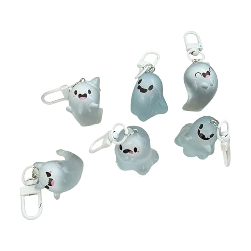 Piceioep Halloween-Jelly-Specter-Schlüsselanhänger, Halloween, Silikon, Jelly Specter Anhänger, Partygeschenk und Dekoration, 6 Stück Piceioep Halloween-Jelly-Specter-Schlüsselanhänger, Halloween, Silikon, Jelly Specter Anhänger, Partygeschenk und Dekoration, 6 Stück von Piceioep