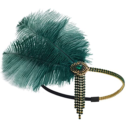 Piceioep Ultra-blinkendes Haarband, Halloween, Kopfschmuck für Make-up, Party, Maskerade, brüllende 20er-Jahre, Flapper, Cosplay von Piceioep