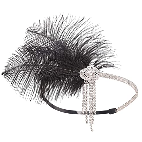 Piceioep Ultra-blinkendes Haarband, Halloween, Kopfschmuck für Make-up, Party, Maskerade, brüllende 20er-Jahre, Flapper, Cosplay von Piceioep