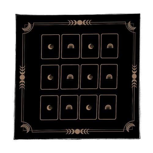 Piceioep Velvets Tarots Lesen Stoff Okkulte Symbole Künstlerische Velvets Wahrsagerei Matten Spirituelle Praxis Accessoire Spirituelle Meditationen Tischmatten von Piceioep